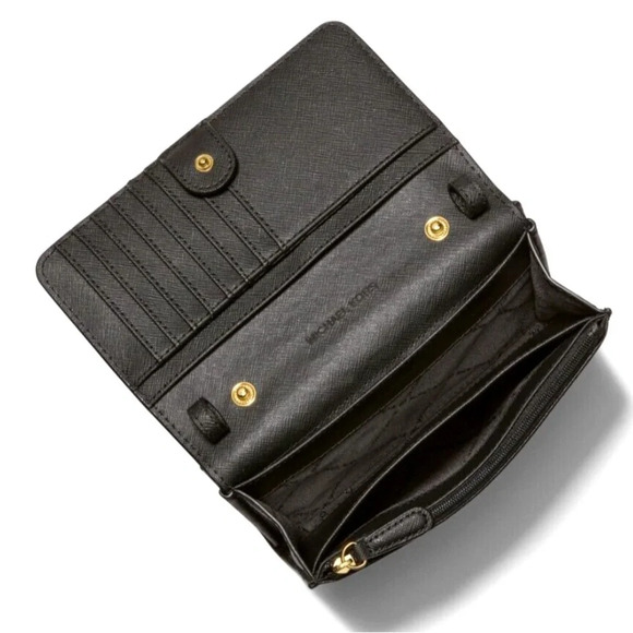 MICHAEL KORS Jet Set Travel Medium Saffiano Leather Smartphone Crossbody Bag - Picture 2 of 4